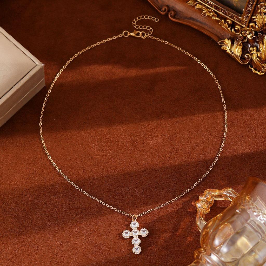 Unisex Cyberpunk Multi-layer Cross Necklace – European & American Design