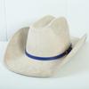 Popolare cappello western da cowboy in camoscio stile europeo e americano per uomo e donna, semplice e alla moda, a tesa larga, cappello jazz