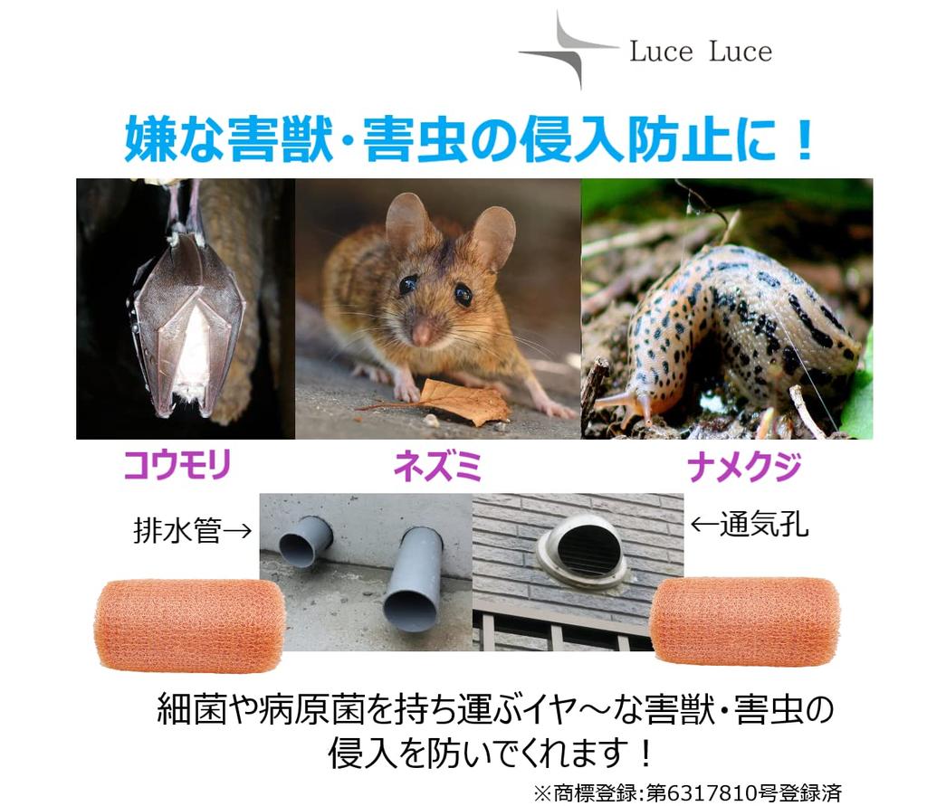 LuceLuce Copper Mesh 10cm Wide X 10m Copper Wire Pest Vermin Extermination [Authentic] Sheet, Long, Netting, Mesh, Control, Prevention, Repellent,