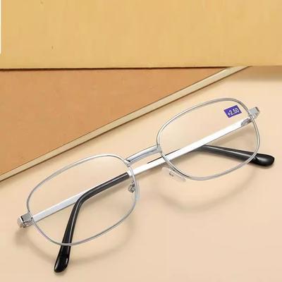 Metallrahmen Quadratische Lesebrille Anti-Ermüdung Mode Hohe Definition Alterssichtigkeit Dioptrie +1.0 +1.5 +2.0 +3.5 +4.0