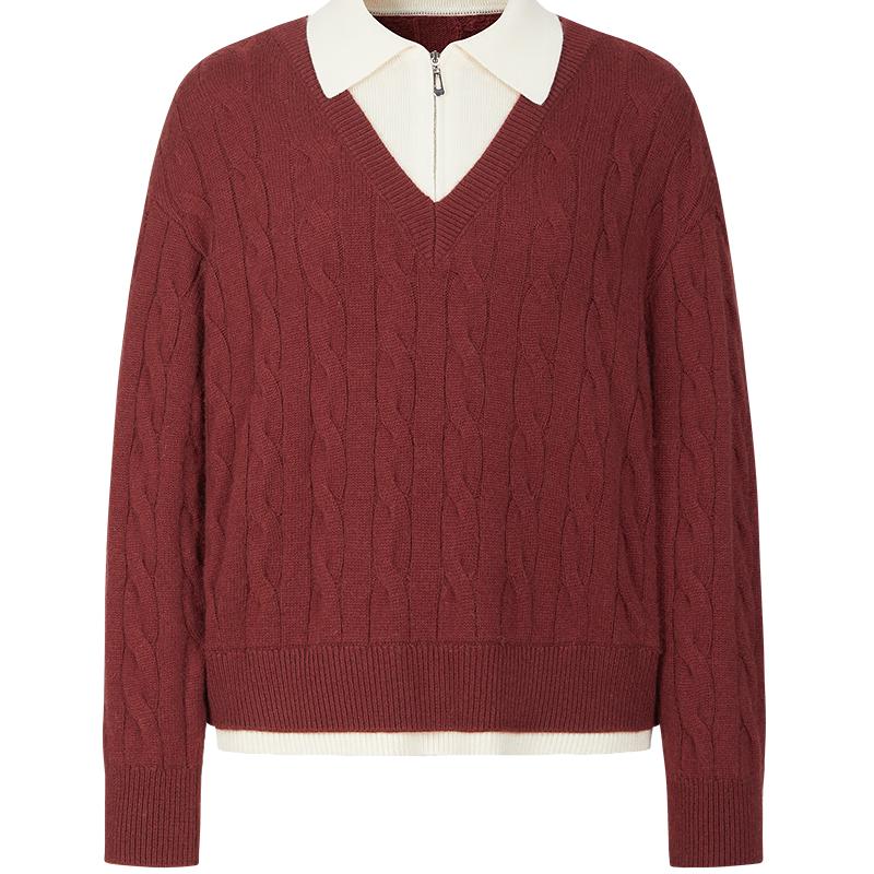 

JUZI Annakou Вязаный свитер с эффектом двухслойности 2XL