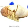 [Juraise] Hawaiian Jewelry K24 Pure Gold Plated K24 Pendant Necklace Plumeria Scroll Birthday Gift