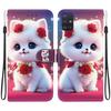 Handmade PU Leather Flip Case for Samsung Galaxy A51 5G (SM-A516F/A516B)- Anti-Slip Shockproof Cover with Wrist Strap & Heart/Rose Cat Designs