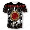 New Heavy Metal Rock Band Whitesnake 3D Print T-shirt Men Fashion Hip Hop Short Sleeve Sports Tops Tees Women Tshirt Street Y2k