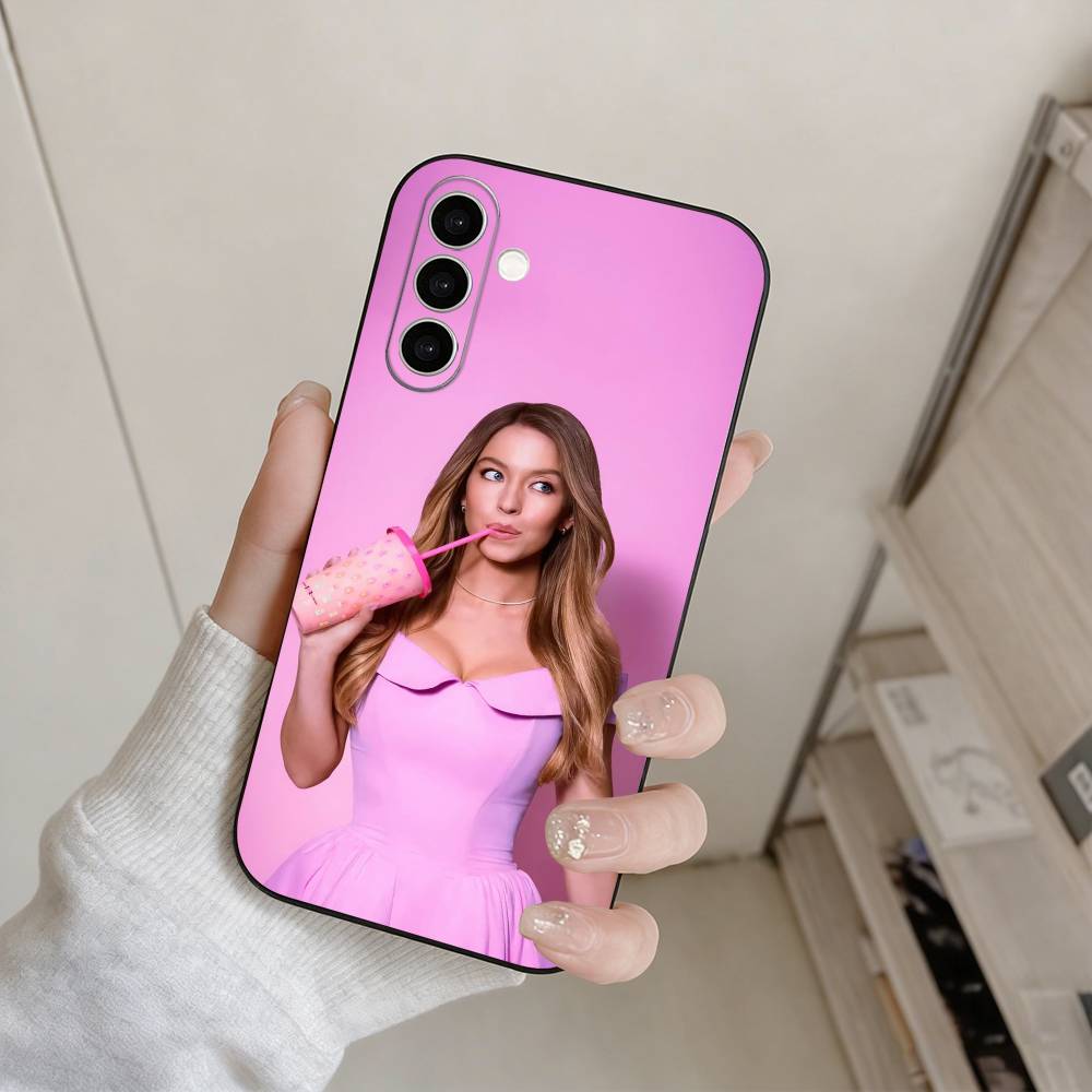 Sydney Sweeney Phone Case For Samsung Galaxy A73,A72,A71,A70,A53,A52,A51,Others Soft Black Cover