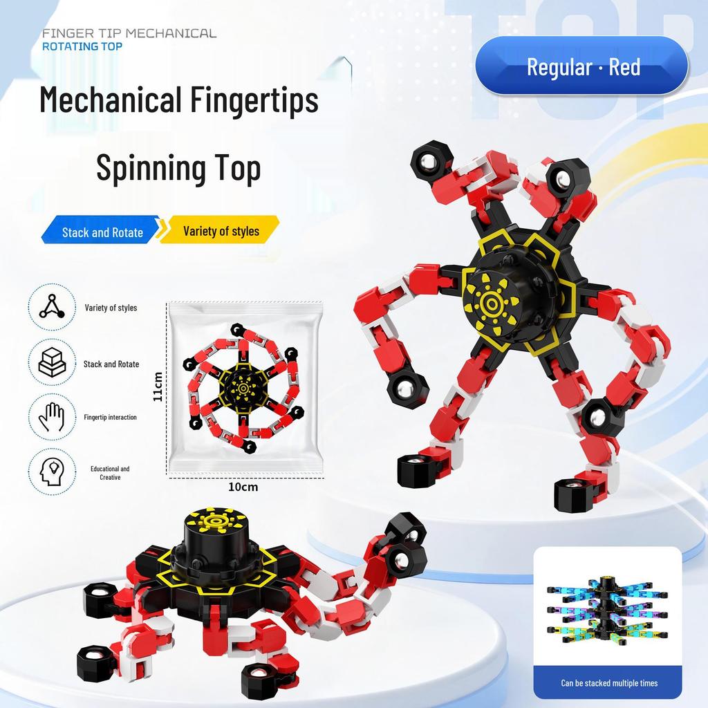 Transformable Luminous Fingertip Gyroscope - Educational Rotating Decompression Toy for Kids