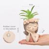 Cute Girl Flower Pot for Succulents, Decorative Planters Girls Portrait Garden Pots for Home Decor Desktop Ornamentpotsforplants