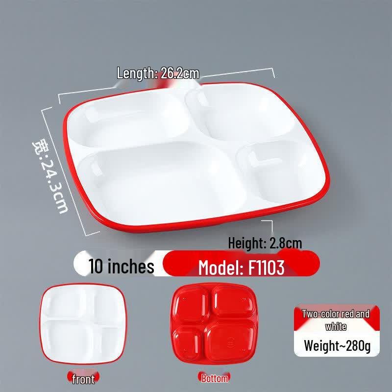 Multi-Compartment Canteen Meal Tray Set