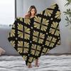 Golden Floral Pattern Fleece Blanket Sofa Bed Living Room Decorative Throw Blanket Bedspread