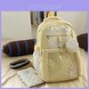 Mochila Transparente para Menina Com Grande Capacidade e Bolsa Fofa 3D Para Escola e Viagem