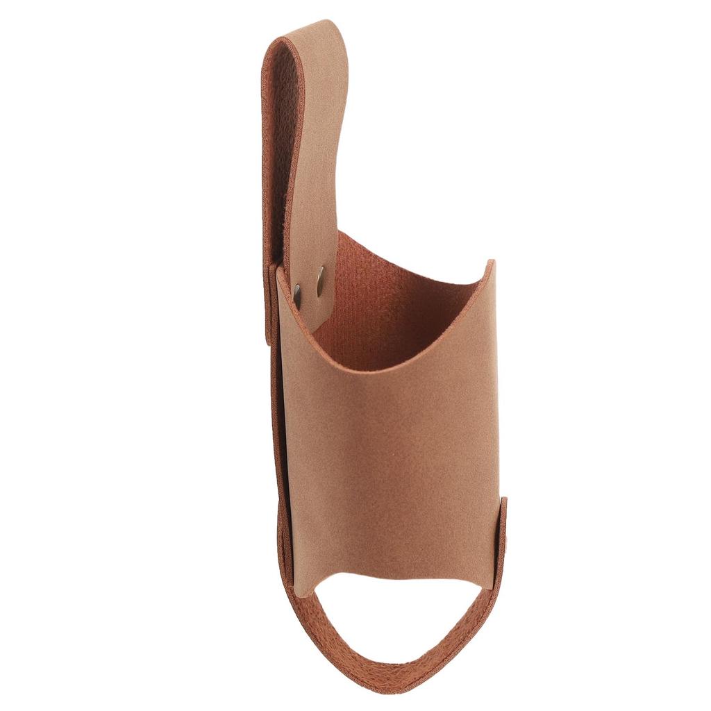 Leather Beer Belt Holder Outdoor Beer Bottle Drink Beverage Waist Pouch for Barbecue Picnic Camping
