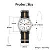 TPW Leuchtende 38mm Herren-Felduhr Leicht ablesbar Stoffarmband 24-Stunden-Anzeige Datum Wochentag Funktion Quarzwerk