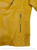 Handmade Men's Jacket Yellow Leather Genuine Lambskin Stylish Motorcycle Soft Fit