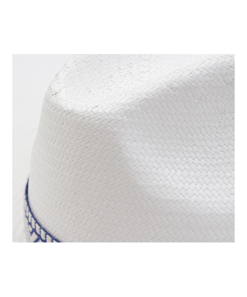Yunibeosyeolkemiseuteuli Blue Mono Line Summer Long White Fedora