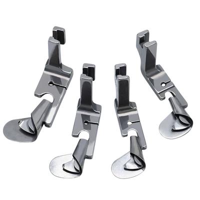 1 PC Industrial Sewing Machine Curved Hemming Foot Silk Chiffon Skirt Crimping Presser Foot Hem Pull Tube Presser Foot