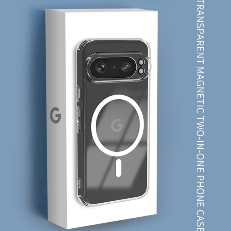 -HD Magnetic Phone Case For Google Pixel 10 9 Pro XL 9A 8A 8 7 7A 6 6A Pro For Magsafe Wireless Charging Acrylic Cover