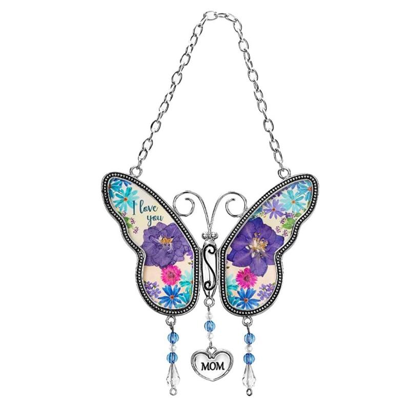 

Handcrafted Metal Wind Chimes featurings Bright Acrylic butterflyies For Patios Balconies Home Decoration 1