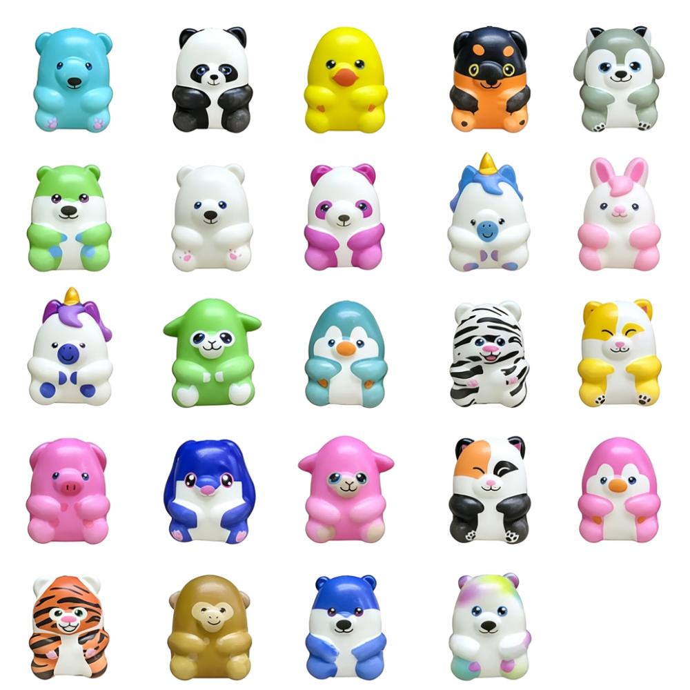 12 szt./zestaw Pisaki Antystresowe Pingwiny z Powolnym Powrotem Powoli Podnoszący się Grzybek Zabawka Squishy Torba na Upominki Karnawałowe