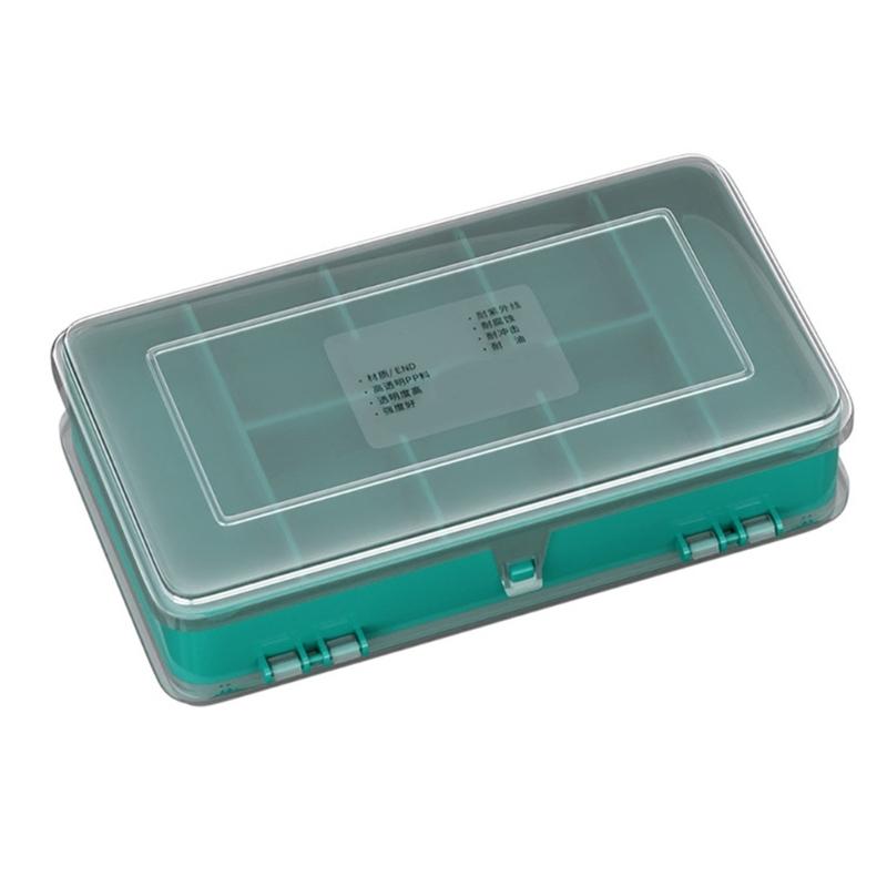 

High Transparency Double Sided Container Organizers Box Storage Solution Suitable for Small Parts Electronic Components зелёный