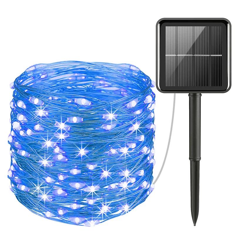 Solar String Fairy Light  Solar Festoon Xmas LED  Lamp with 8 Mode  for Balcony Garden Patio Wedding Christmas Tree Decoration