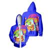 Women Men's Zipper Hoodie Fashion Jacket Smiling Critters Print Sweatshirt Street Apparel Casual Clothes Men Clothing
