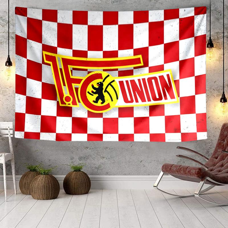 Union Football Emblem Tapestry, Unique Design Tapestry, Wall Decor for Bedroom,Livingroom, Playroom,Heartwarming Fan Holiday Gifts