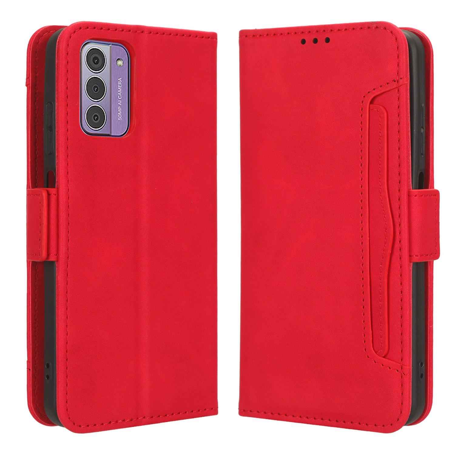 

Для Nokia G42 Чохол-підставка з відкидною кришкою, кілька слотів для карток, гаманець, чохол для телефону з PU шкіри Red