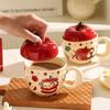 Christmas Creative Apple Mugs Home Breakfast Oat Milk Ceramic Cup Office Afternoon Tea Exquisite Coffee Cups
