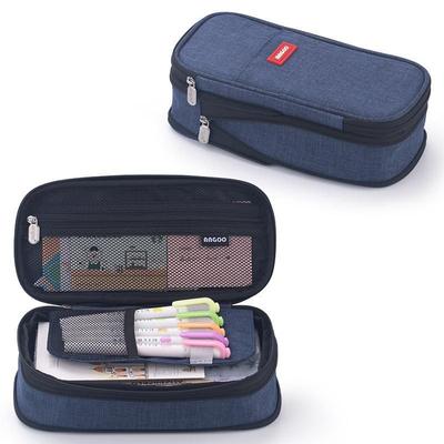 Federmäppchen mit Reißverschluss und Netztaschen für Schüler und Bürobedarf