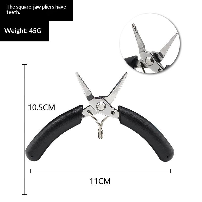 Jewelry Pliers Straight Long Nose Nippers Stainless Steel Toothless Sharp Mini Nose Pliers For Wire Bent Manual Diy Model Pliers