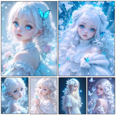 5D DIY Completo Redondo Quadrado Pintura Diamante Desenho Animado Borboleta Menina Conjunto Mosaico Decoração Para Casa Arte Artesanato Decoração Para Casa Presente