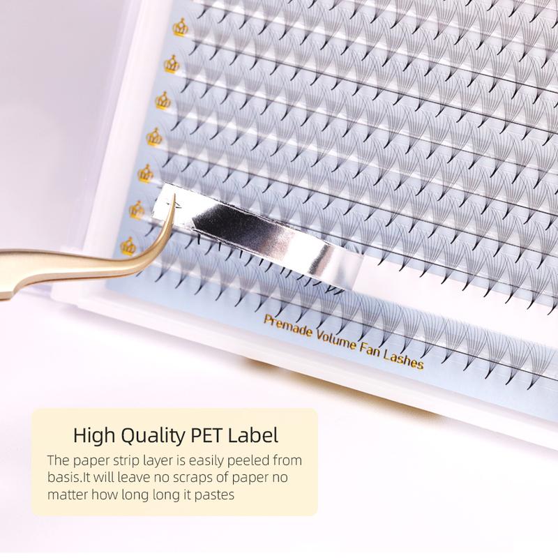Lashprofessor 3D/4D/5D/6D Sharp Premade Volume 320Fans 8D/10D/12D Individual Lash Extension Pointy Thin Stem Russian Volume Lash