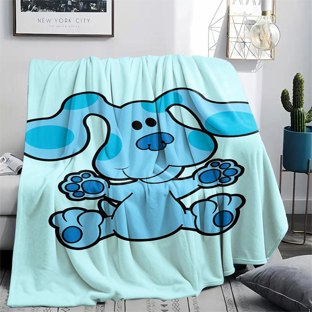1 Manta de Franela con Estampado de Blue's Clues, Alta Calidad para Todas las Estaciones, Decoración del Hogar, Calidez y Comodidad, Perfecta para Regalos de Navidad