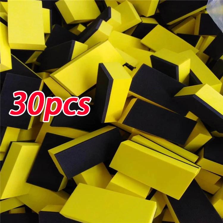 30/1PCS Car Ceramic Coating Sponge Applicator Glass Nano Wax Coat Sponges Blue Square Sponge and Cloth Cleaning Accessory