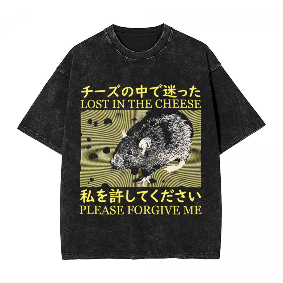 Believe In Myself The One Who Got Me Into The Mess Washed T Shirt Streetwear TShirt Men Harajuku Graphic Printed Tee Shirt S