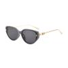 Fashion Cat Eye Metal Sunglasses Women Men Vintage Luxury Daily Simple Brand Sun Glasses Leisure Travel Lady Man Glasses UV400