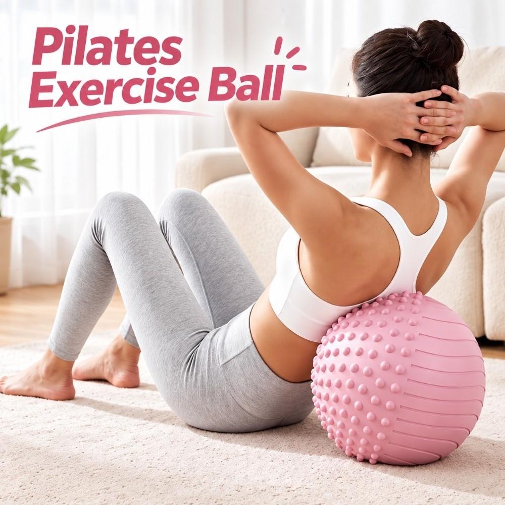 25cm Ergonomischer Yogaball Aufblasbarer Fitness-Pilates-Ball Haushalts-Pilates-Trainingsball Damen
