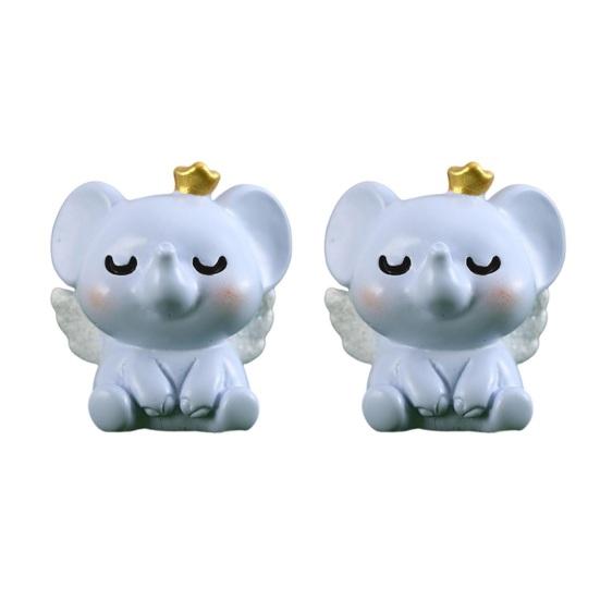 2 buc figurine elefant statuie elefant frumos din rășină manichin mic pentru grădinărit decor Home Decor