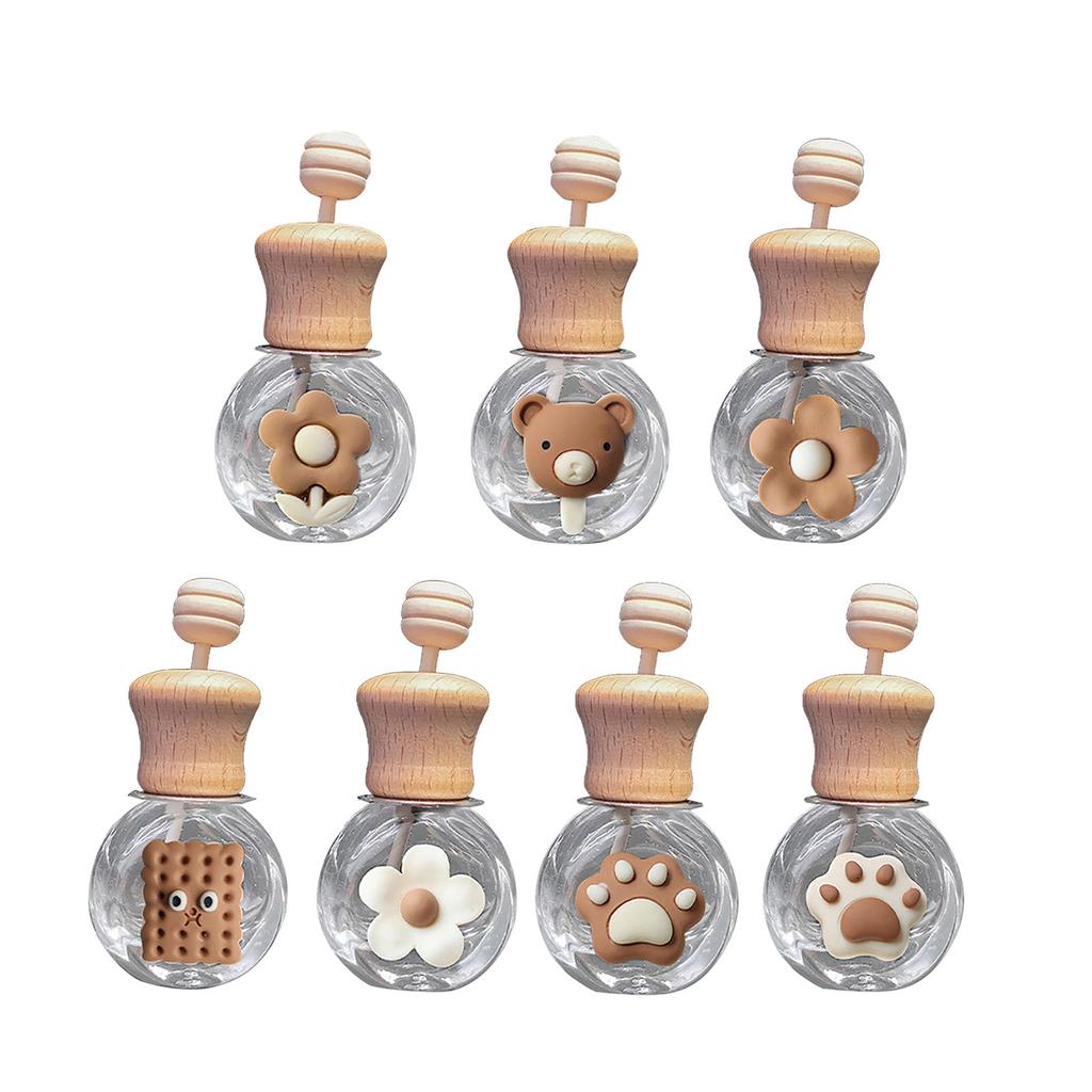 Sweet Smelling Auto Decor Perfume Clip Essential Oils Diffuser Air Freshener Perfume Holder Empty Glass Bottle Accessory