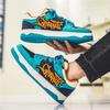 Moda Moda Blu Scarpe da Skateboard di Design Uomo Streetwear Hip hop Sneakers Uomo Lusso Scarpe da Skateboard con Zeppa Uomo basket homme