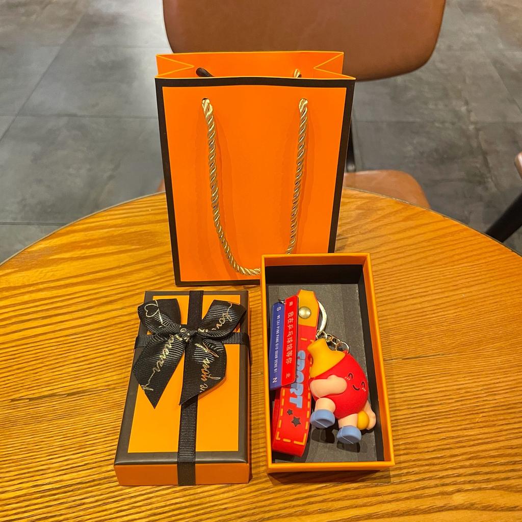 Original Badminton Figurine Keychain Fashionable Fun Cartoon Tennis Pendant Small Gift Football-related Souvenir