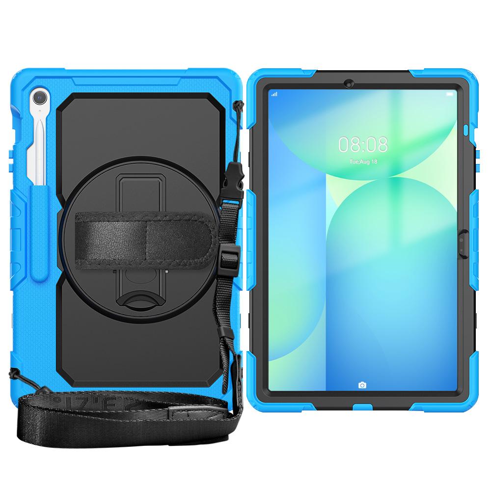 Heavy Duty shockrpoof Case Hand/Shoulder Strap Stand for Samsung Galaxy Tab S10 FE+ Plus 13" X620/X626B With Screen Protector