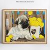 5D DIY Diamantmaleri Animal Dog Full Runde Broderi Salg Rhinestone Bilde