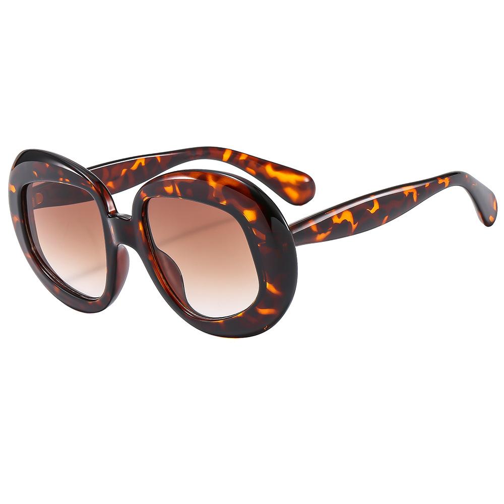 6137 Oversized Retro Round Sunglasses Women Irregular New Fashion Big Frame Sun Glasses for Female Trendy Shades Eyewear UV400