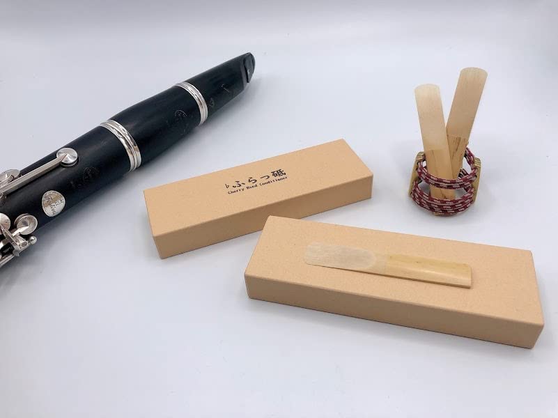 Reed Adjustment for Clarinet and Saxophone: Cherry Reed Conditioner, Flat Sharpener Brillante 115×38×16 (Black)