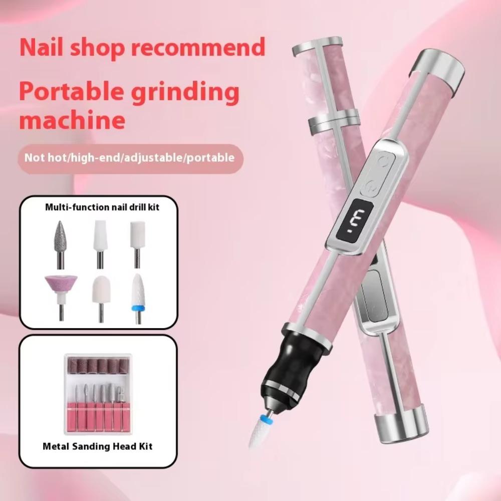 Multiple Gears Electric Nail Drill Low Noise Nails Sander File Set Electric Nail Grinder  Nail Art