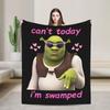 Shreks Donkey Cartoon Movie Blanket Fleece Spring/Autumn Multifunction Lightweight Throw Blanket for Bed Car Rug Piece
