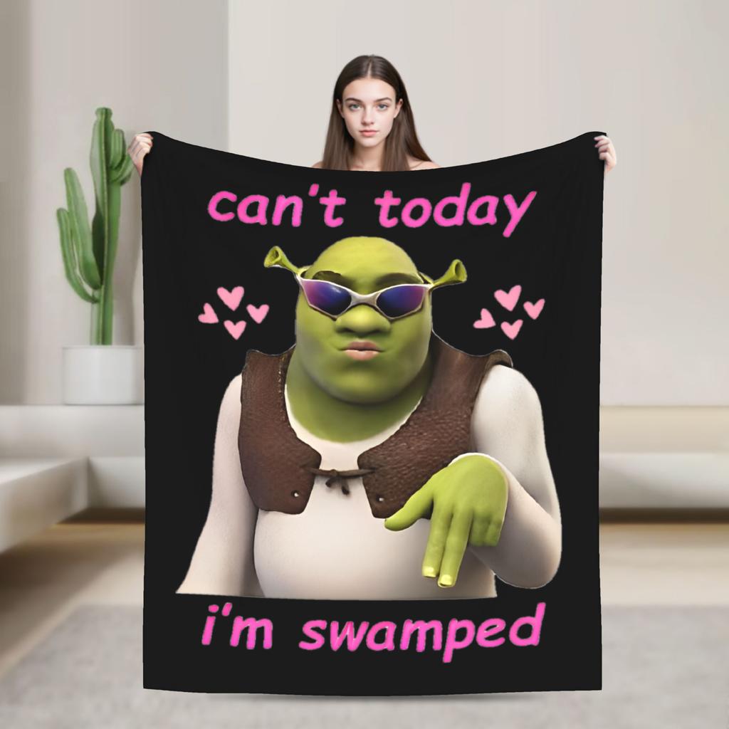 Shreks Donkey Cartoon Movie Blanket Fleece Spring/Autumn Multifunction Lightweight Throw Blanket for Bed Car Rug Piece