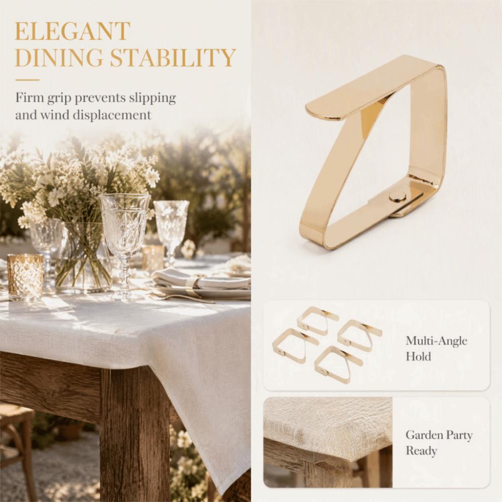 4 PCS Thickened Design Tablecloth Clips Stainless Steel Table Cover Holders Home Kitchen