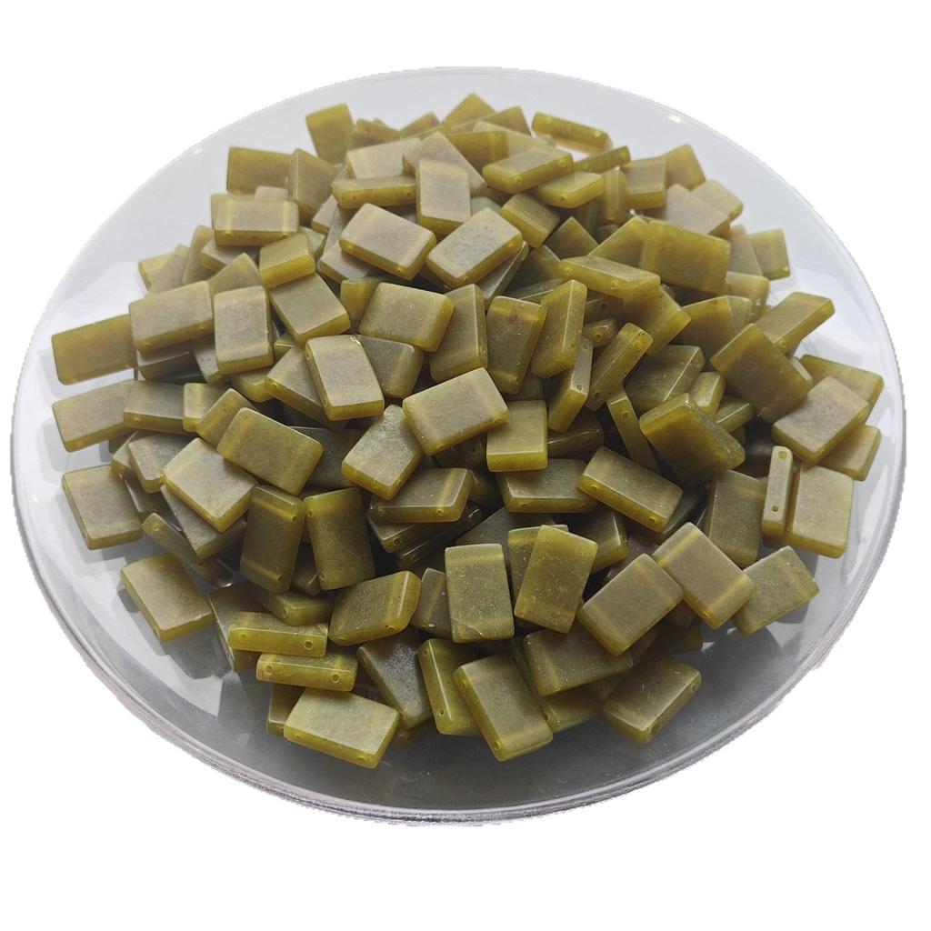 1 Piece Natural Jade Woven Seat Cushion - Hubei White, Yellow & Green Jade Beads, 12.5mm Spacing